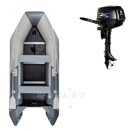 Gommone GLADIATOR LIGHT AK300WF light dark gray - gommone gonfiabile con pavimento in legno