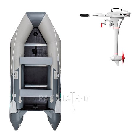 Gommone GLADIATOR LIGHT AK300WF light dark gray - gommone gonfiabile con pavimento in legno