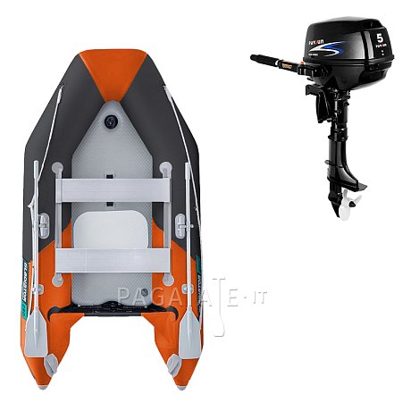 Gommone GLADIATOR LIGHT AK280AD orange dark grey - gommone gonfiabile con pavimento in drop-stitch