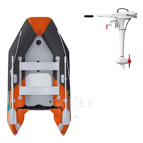 Gommone GLADIATOR LIGHT AK280AD orange dark grey - gommone gonfiabile con pavimento in drop-stitch