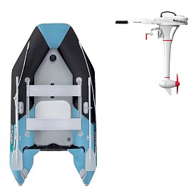 Gommone GLADIATOR LIGHT AK280AD black turquoise - gommone gonfiabile con pavimento in drop-stitch