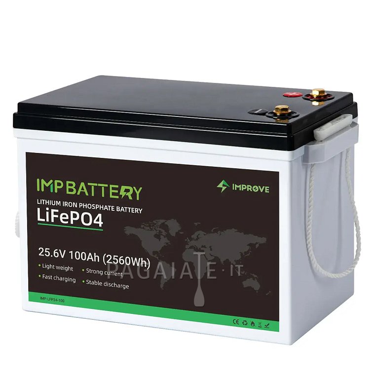 Batteria nautica IMPROVE 100Ah 25.6V  LiFePO4