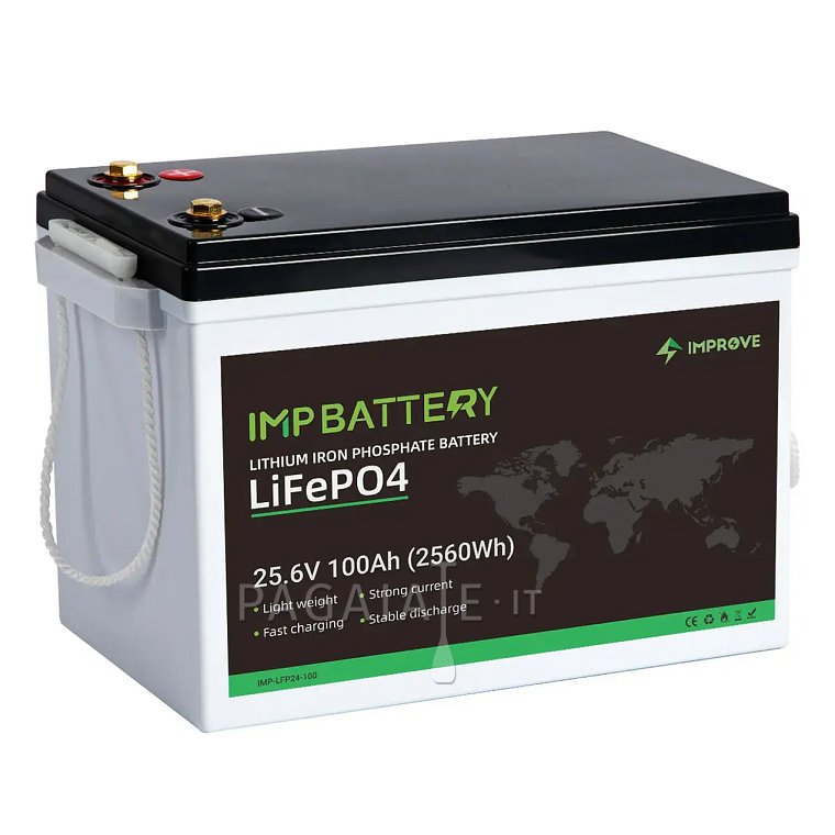 Batteria nautica IMPROVE 100Ah 25.6V  LiFePO4