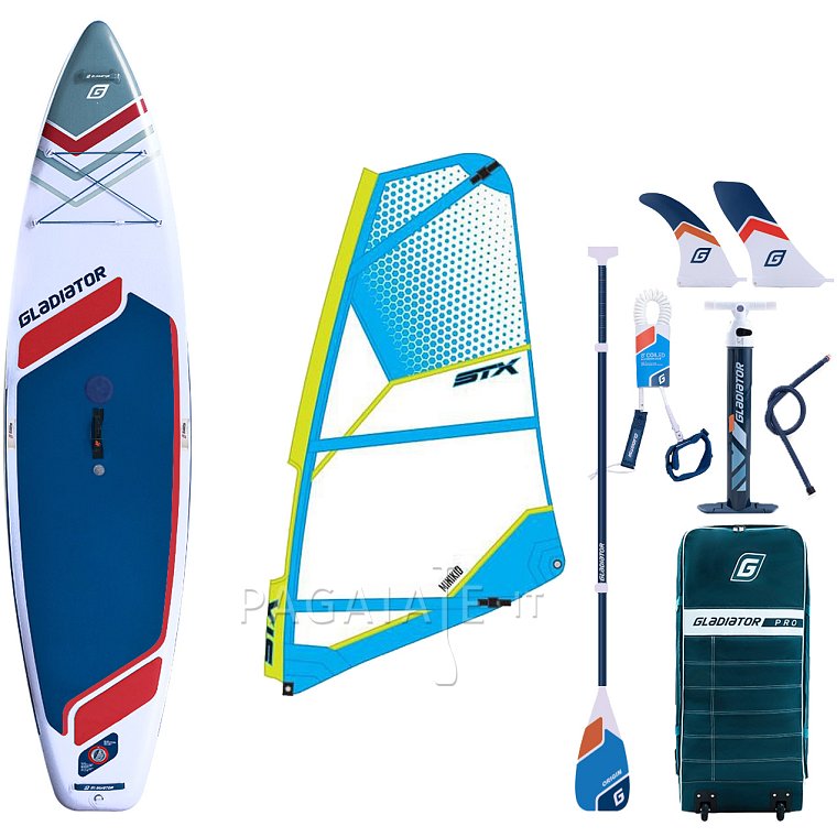 SUP GLADIATOR WindSUP 11'6  completo di vela 2026 - SUP gonfiabile, WindSUP e kayak