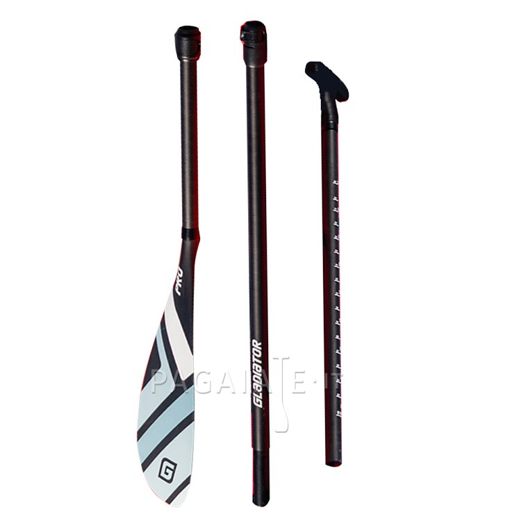 Pádlo GLADIATOR ELITE karbonové 3-dílné nastavitelné pro paddleboard