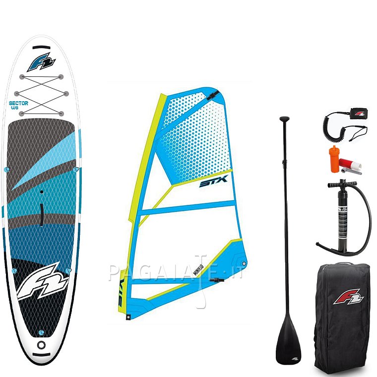 SUP F2 SECTOR 11'5 BLUE completo di vela - Sup gonfiabile, WindSUP