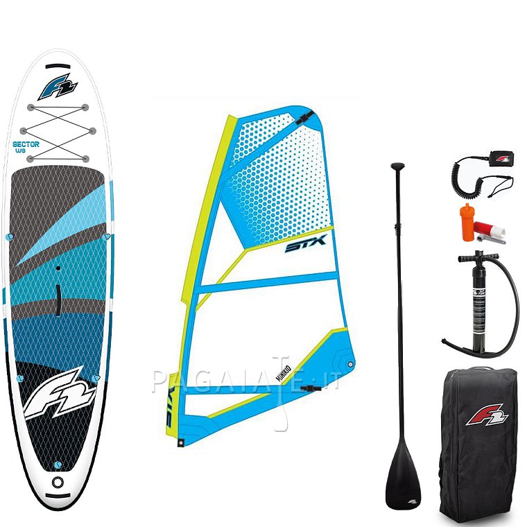 SUP F2 SECTOR 12'2 BLUE completo di vela - SUP gonfiabile WindSUP