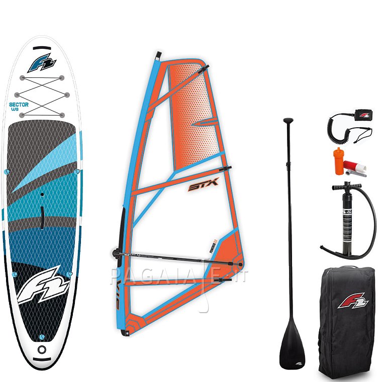 SUP F2 SECTOR 12'2 BLUE completo di vela - SUP gonfiabile WindSUP