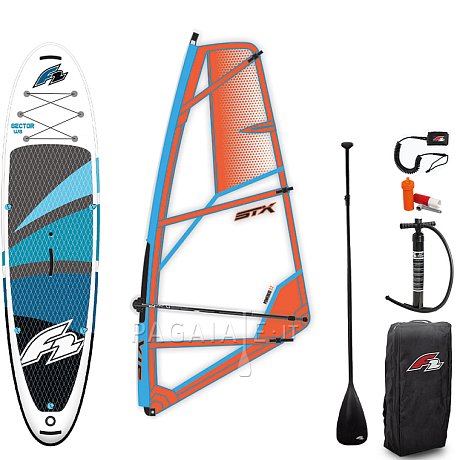 SUP F2 SECTOR 12'2 BLUE completo di vela - SUP gonfiabile WindSUP