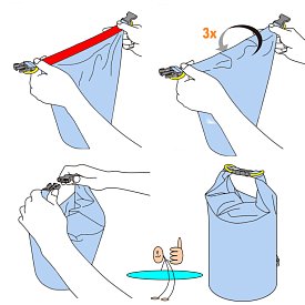 Sacca impermeabile Paddlenaut 10l Blue per SUP