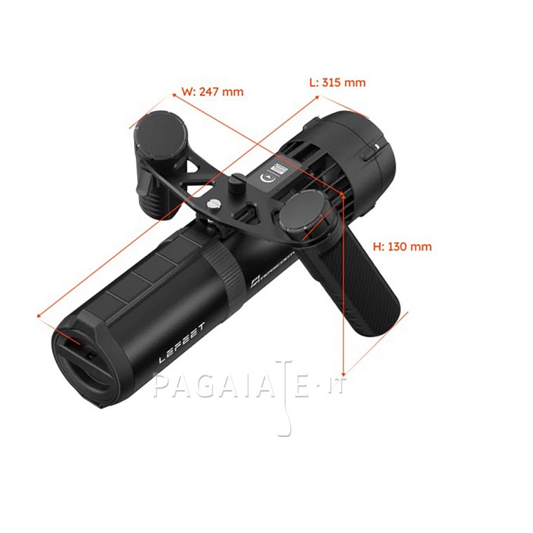 Elektrický vodní skútr LEFEET P1 BLACK 100Wh, 20lb