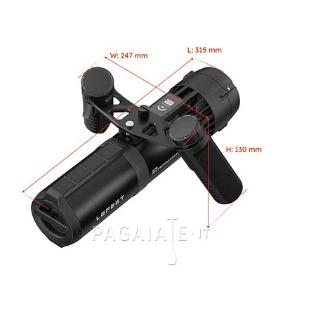 Scooter subacqueo elettrico LEFEET P1 black 100Wh, 20lb