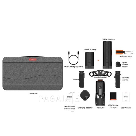Scooter subacqueo elettrico LEFEET P1 black 100Wh, 20lb