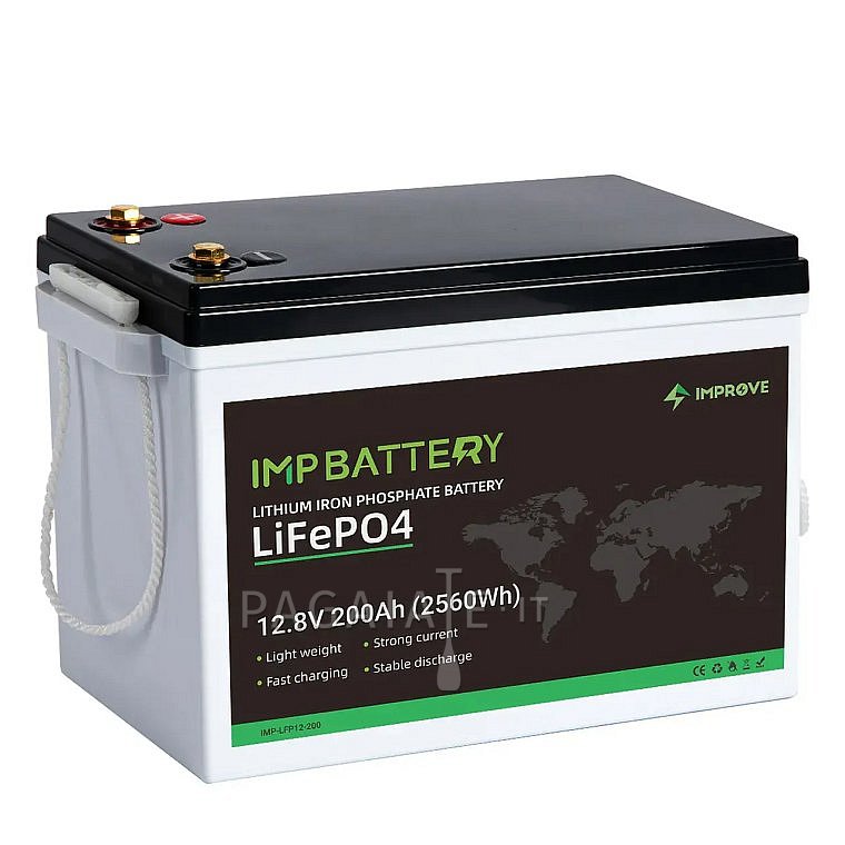 Batteria nautica IMPROVE 200Ah 12.8V  LiFePO4 Bluetooth